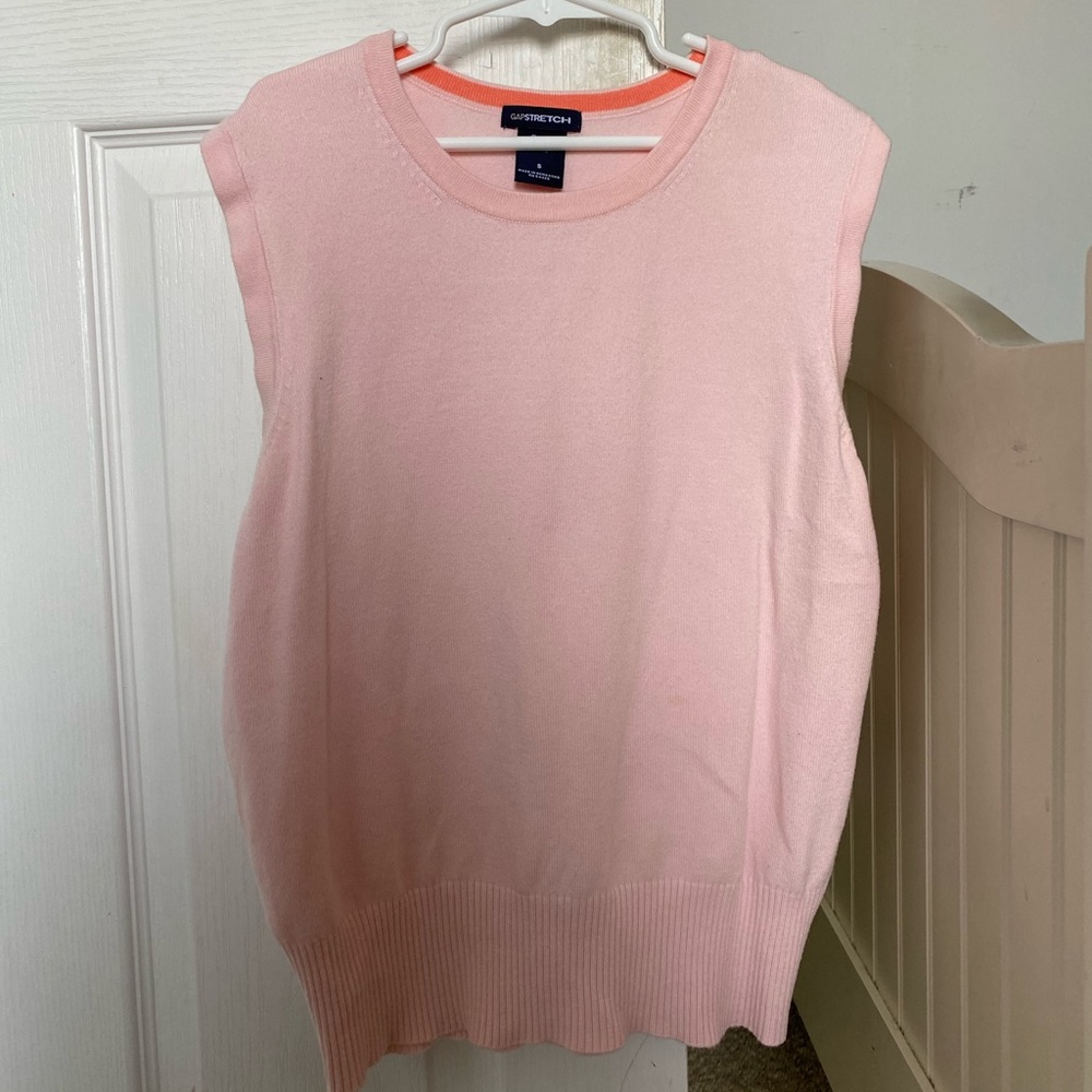 Pink sweater vest